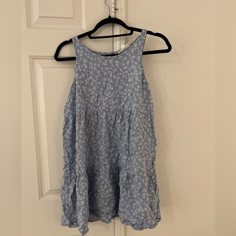 Blue floral dress
